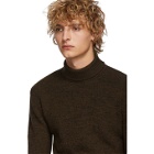 Lemaire Brown and Black Wool Turtleneck