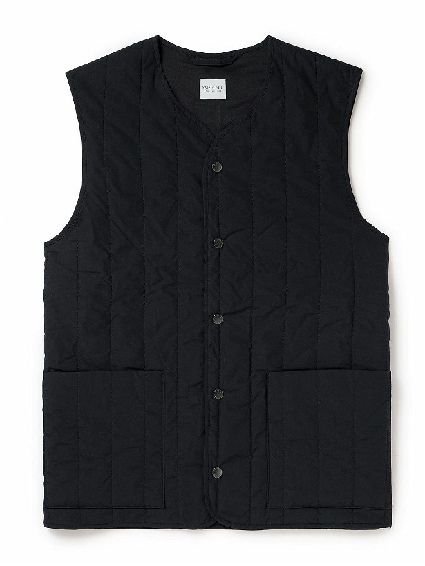 Photo: Sunspel - Quilted Cotton Gilet - Black