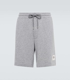 Moncler Embroidered cotton-blend shorts