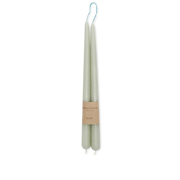Photo: ferm LIVING Dipped Candles - Set of 2 in Sage