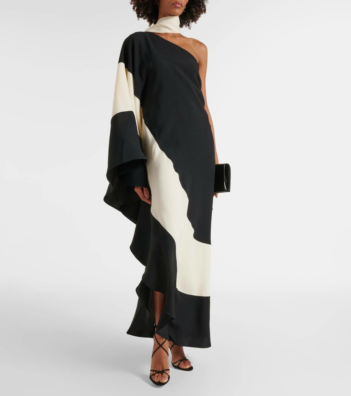 Taller Marmo Tirso scarf-detail intarsia cady gown