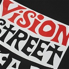 Vision Streetwear Men's Long Sleeve Wavey OG Logo T-Shirt in Black