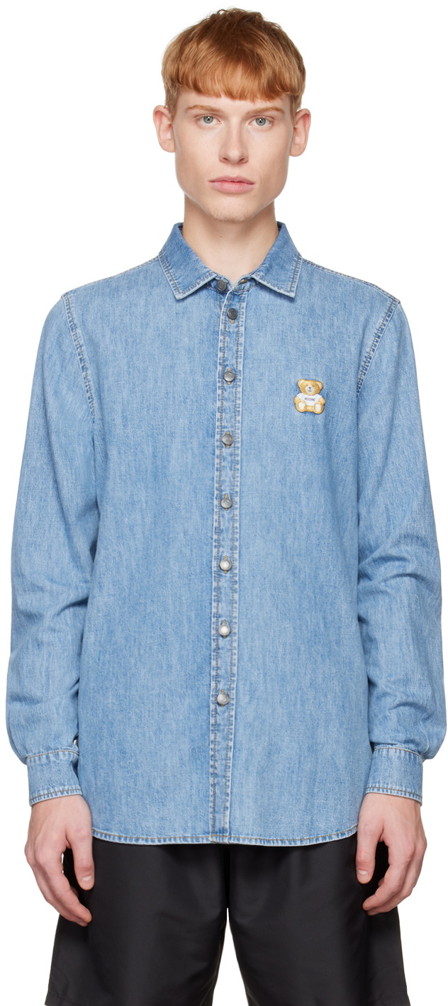 Moschino Blue Teddy Bear Shirt