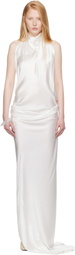 AARON ESH SSENSE Exclusive Bridal Capsule Halter Evening Midi Dress