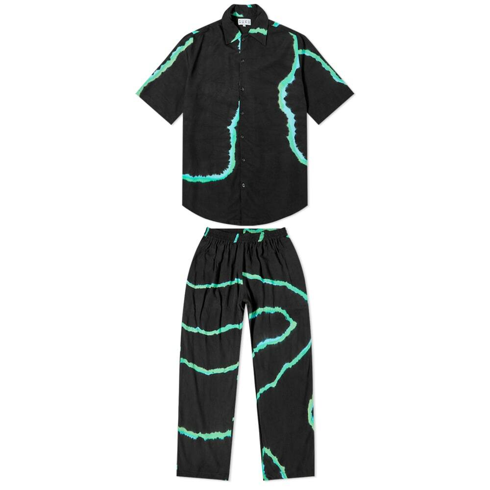 Suku Dusk Print Short Sleeve Shirt & Trouser Set Suku