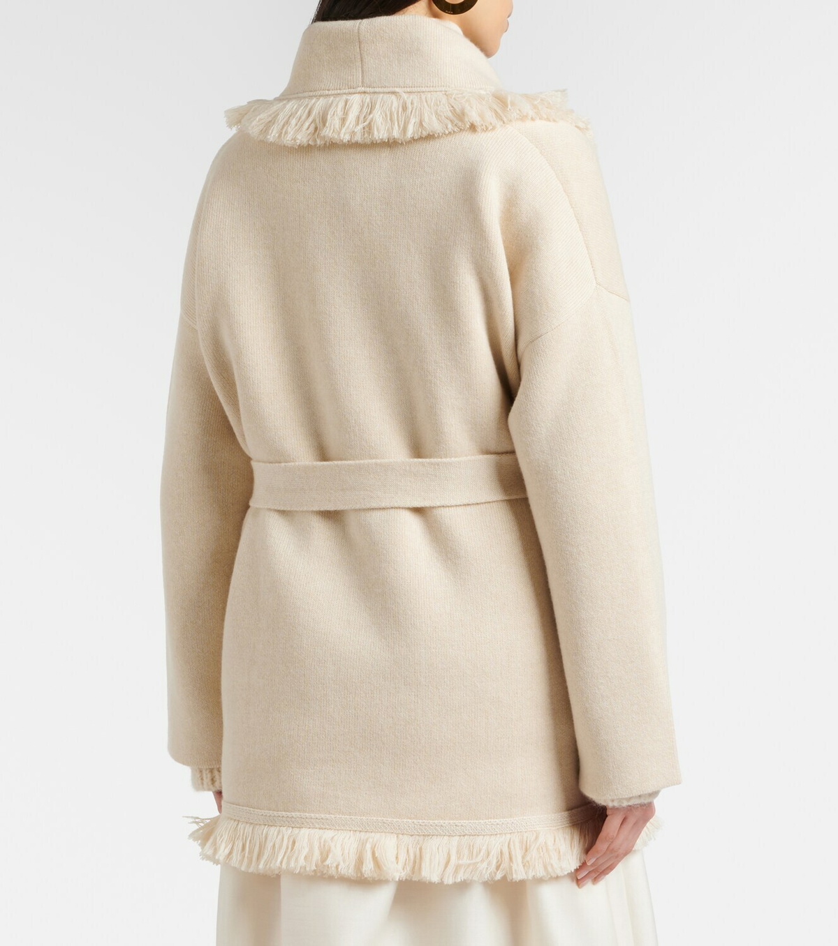 Alanui Finest fringed cashmere and cotton cardigan