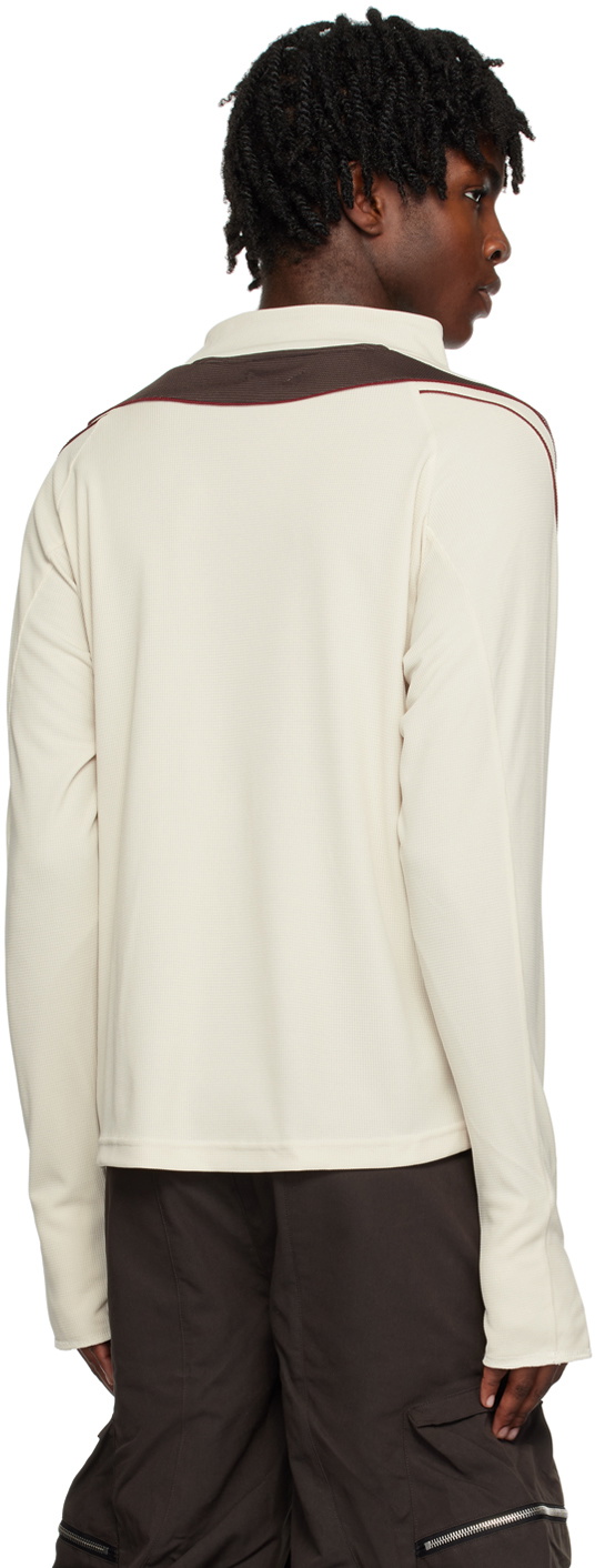 CMMAWEAR Beige Dual Zip Long Sleeve T-Shirt