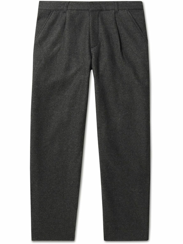 Photo: Folk - Signal Tapered Wool-Blend Twill Trousers - Gray