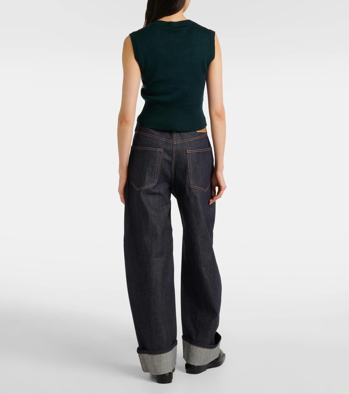 Prada Argyle virgin wool sweater vest