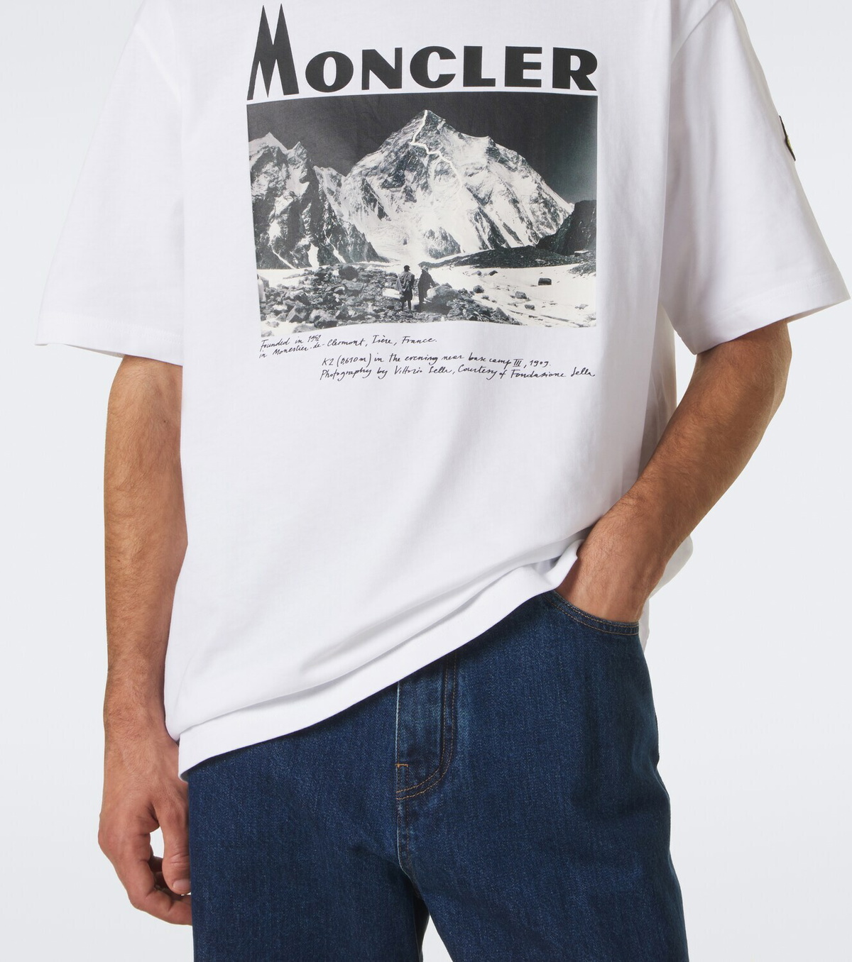 Moncler Logo printed cotton jersey T-shirt