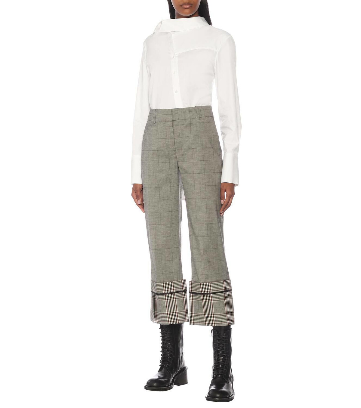 Monse Tie-neck stretch-cotton shirt