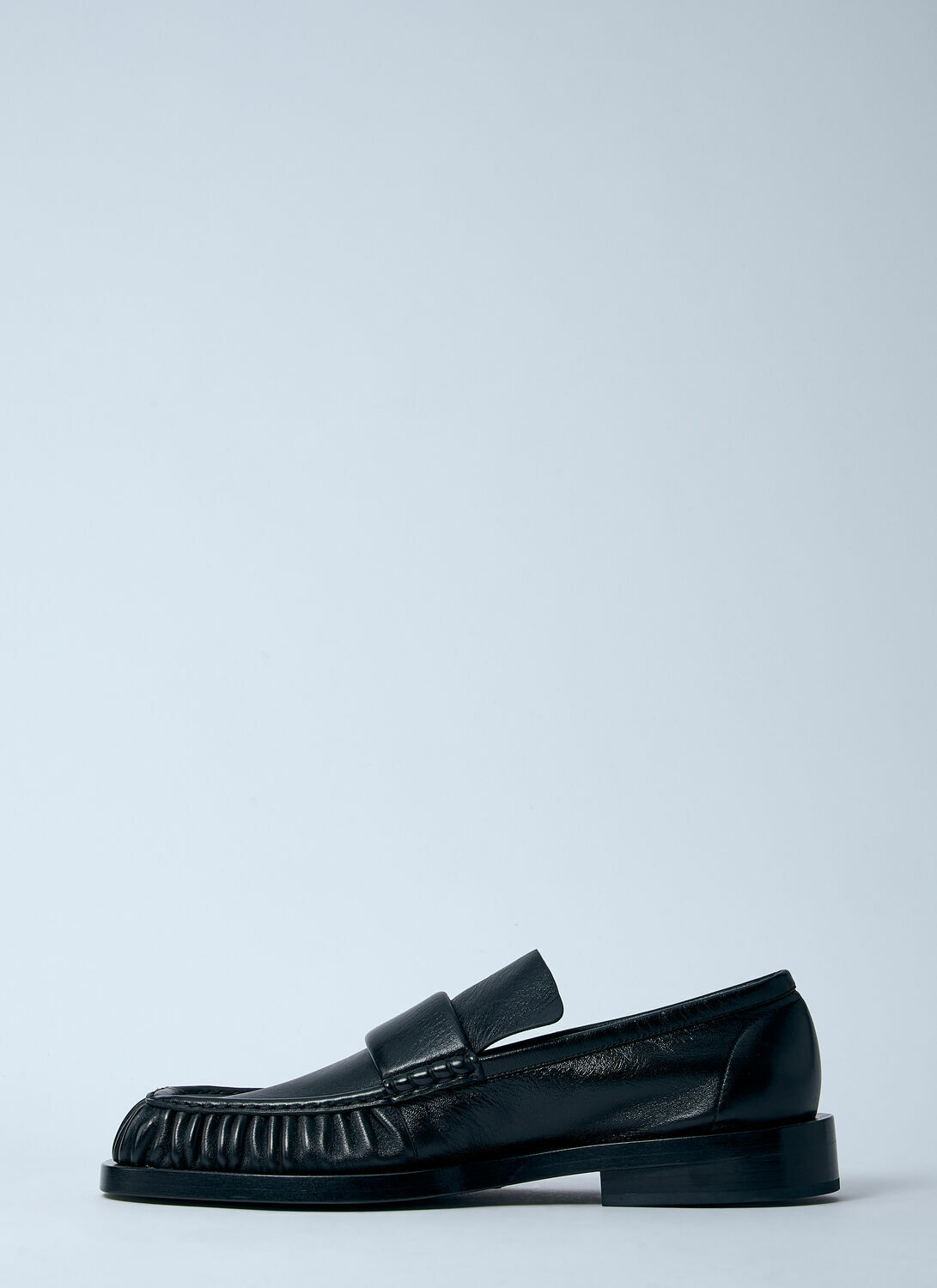 Jil Sander Ruched Leather Loafers