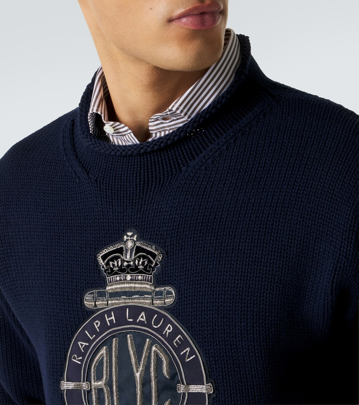 Ralph Lauren Purple Label Embroidered cotton sweater
