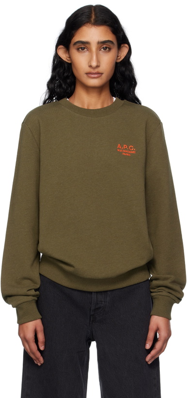 Photo: A.P.C. Khaki Standard 'Rue Madame' Sweatshirt