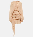 Maison Margiela - Twist-detail silk chiffon minidress