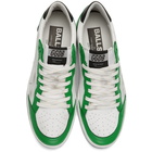 Golden Goose White and Green Ball Star Sneakers