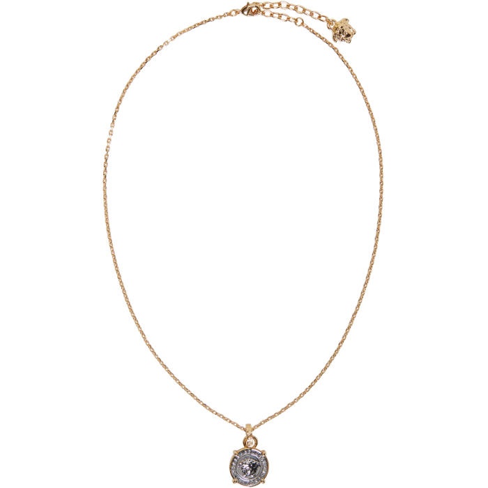 Photo: Versace Gold and Silver Round Medusa Necklace