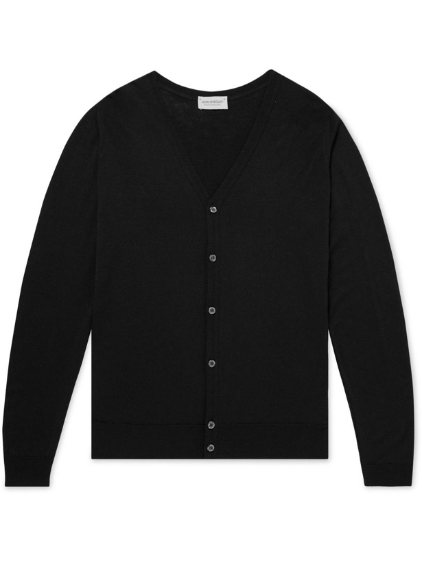 Photo: John Smedley - Classic Petworth Slim-Fit Merino Wool Cardigan - Black