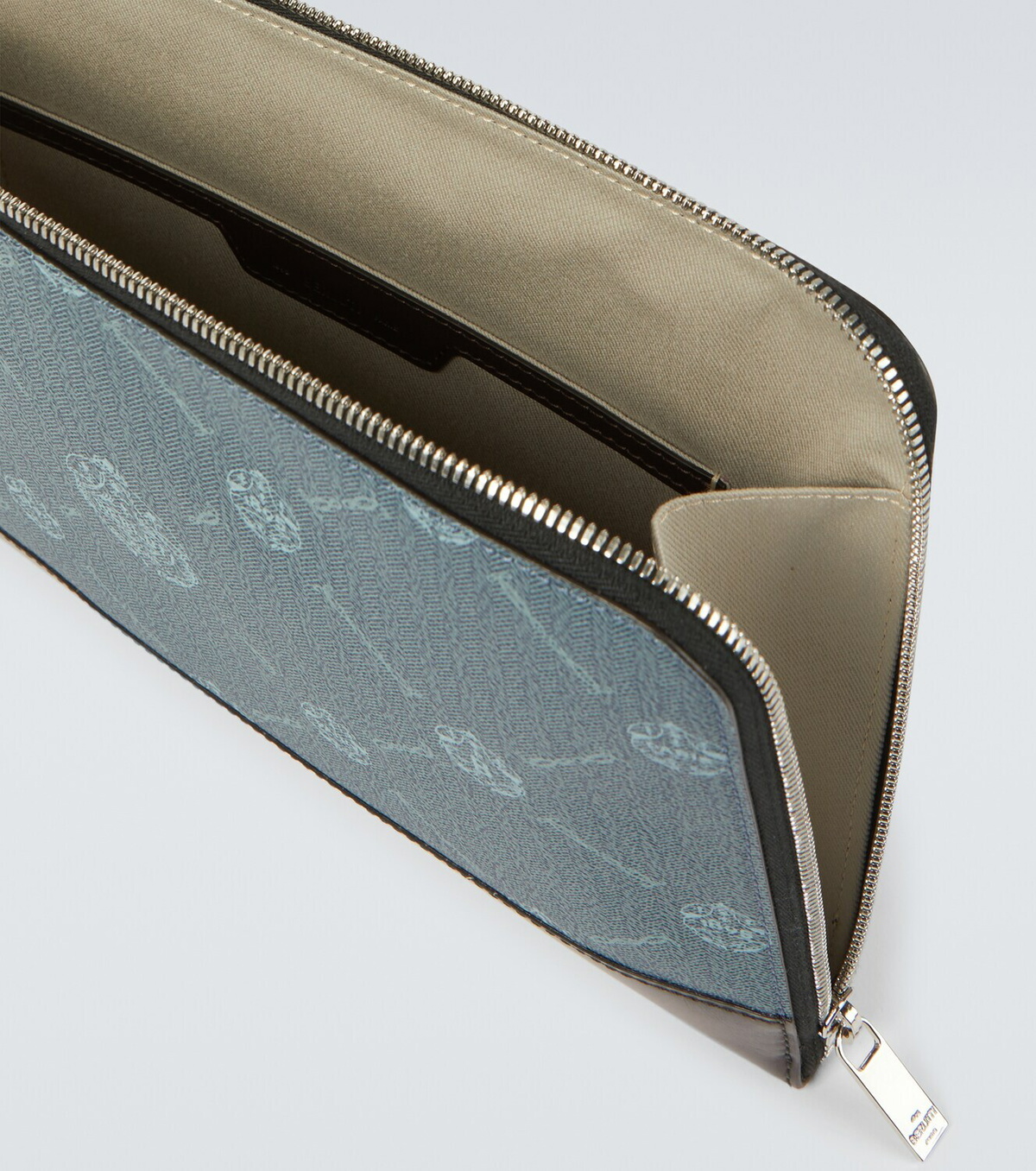 Berluti Nino GM canvas and leather clutch Berluti