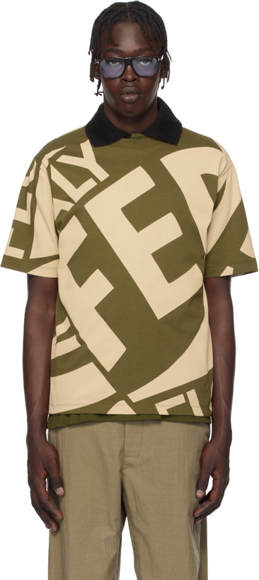 Photo: Ferragamo Khaki & Beige Graphic Print T-shirt