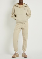 Adidas X Stella Mccartney Hooded Half-zip Cotton-blend Sweatshirt Beige