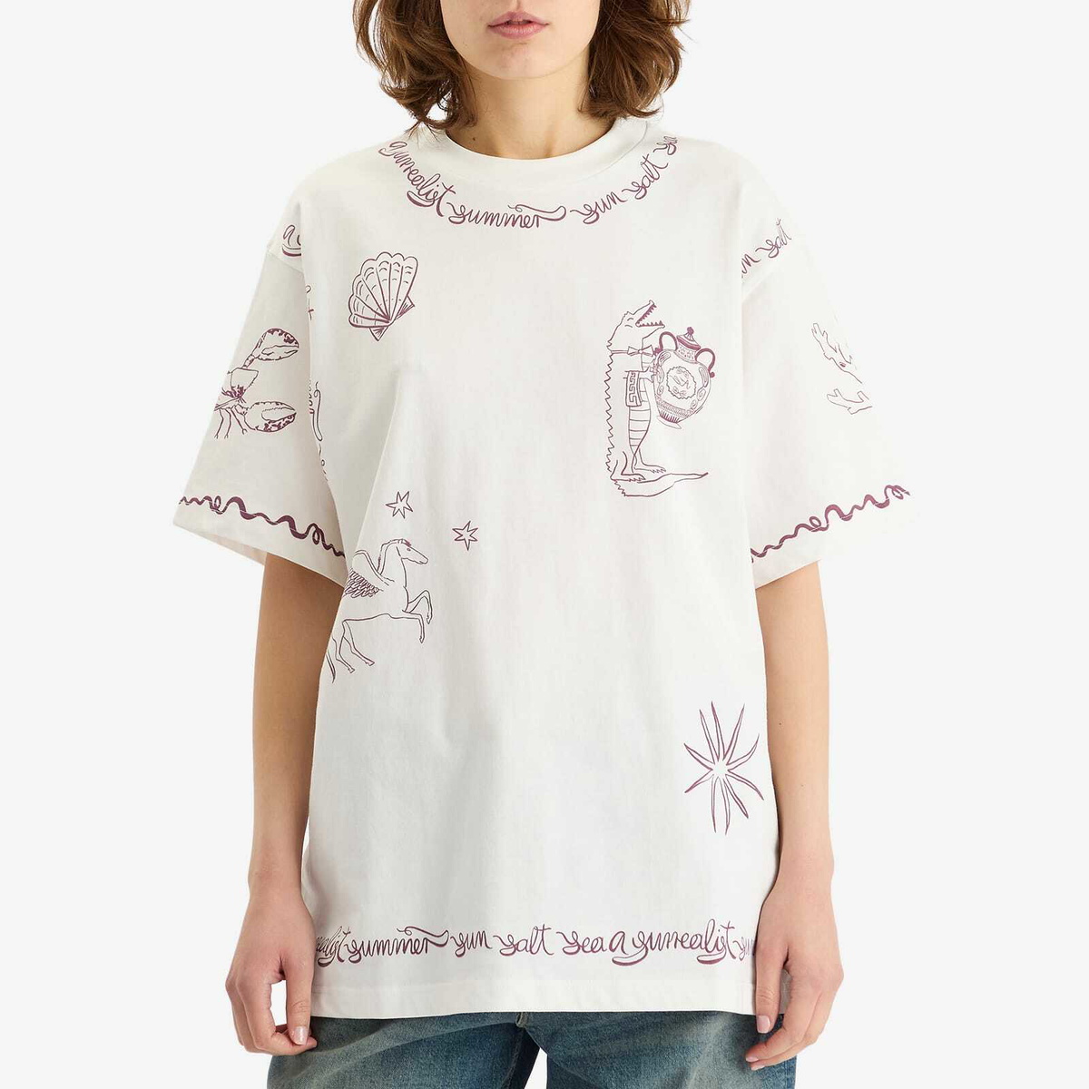 ALMAIS Women's Sammy T-Shirt in Cream ALMAIS