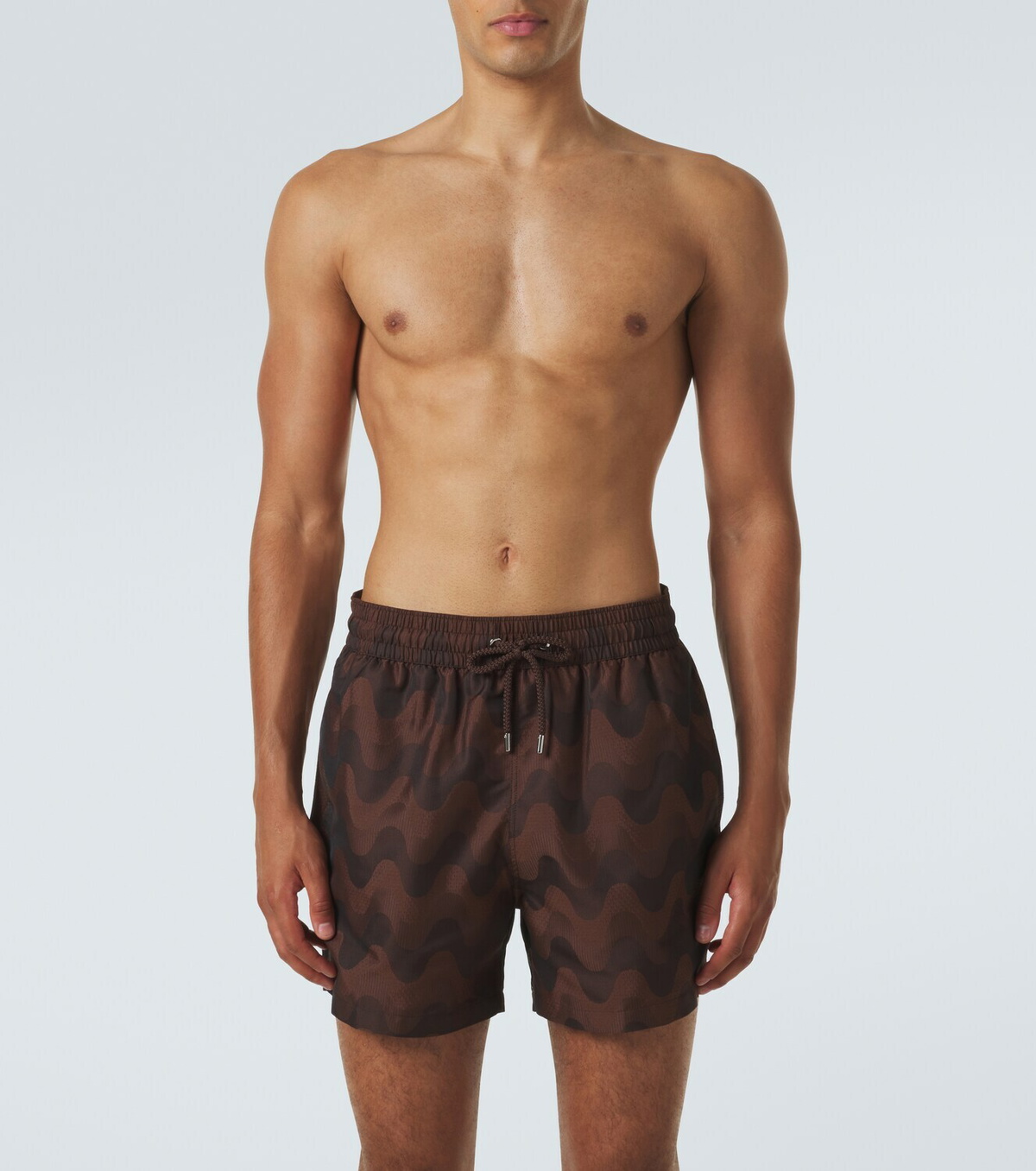 Frescobol Carioca Rio printed jacquard swim trunks