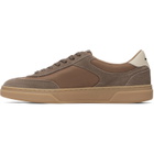 BOSS Tan Suede Trims Lace-Up Sneakers