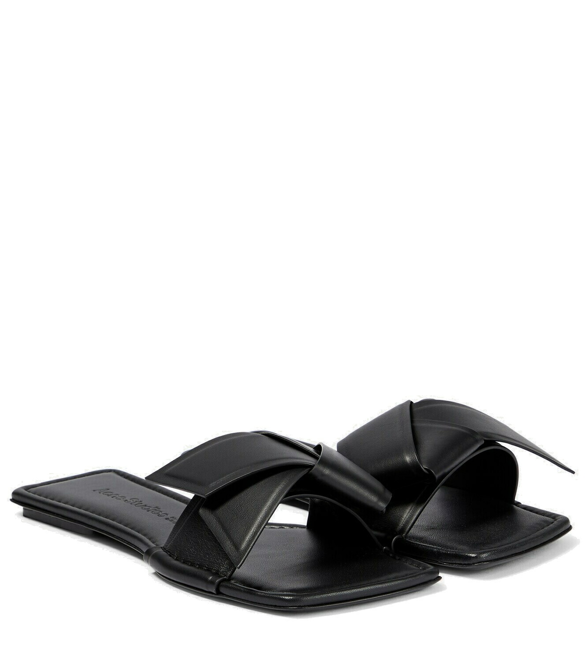 Acne leather 2025 slide sandals