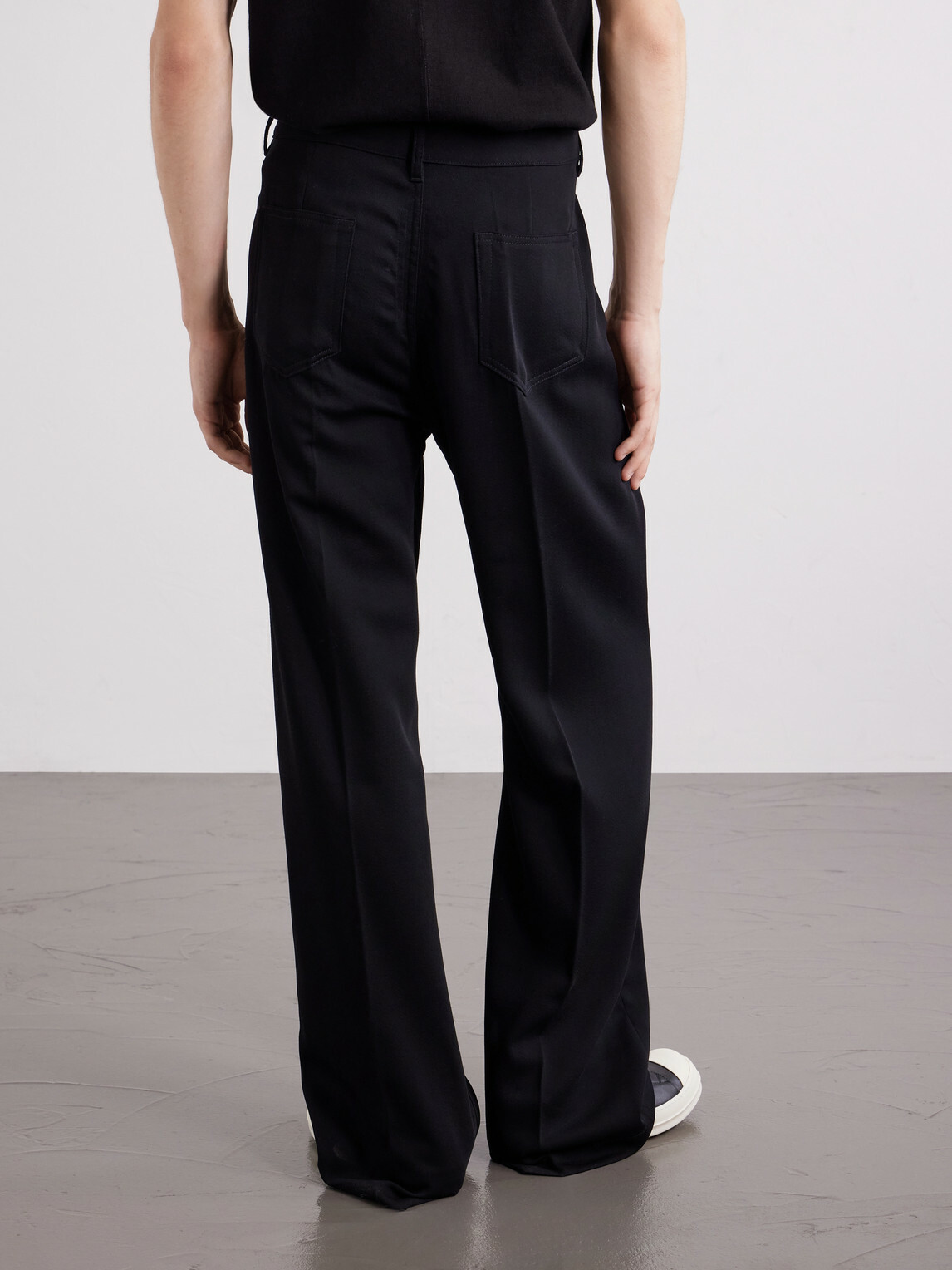 Rick Owens - Geth Wide-Leg Wool Jeans - Black