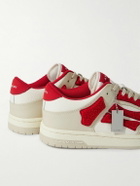 AMIRI - Skel-Top Colour-Block Leather and Bouclé Sneakers - Red
