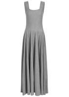 Khaite Jodie Wool Midi Dress Bright Brown