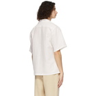 King and Tuckfield White Linen Bowling Short Sleeve Shirt