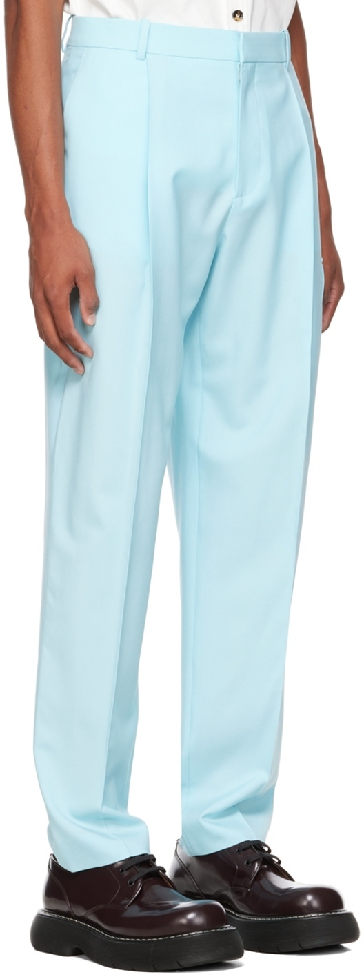 Bottega Veneta Blue Wool Cargo Pants