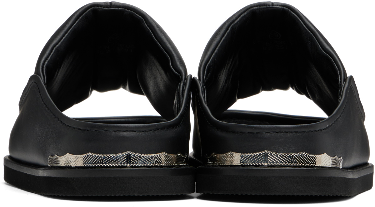 Toga Virilis Black Embroidered Sandals