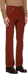 Phipps Red Corduroy Straight-Leg Trousers