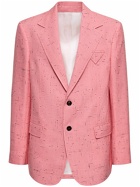 BOTTEGA VENETA - Textured Crisscross Silk Blend Jacket