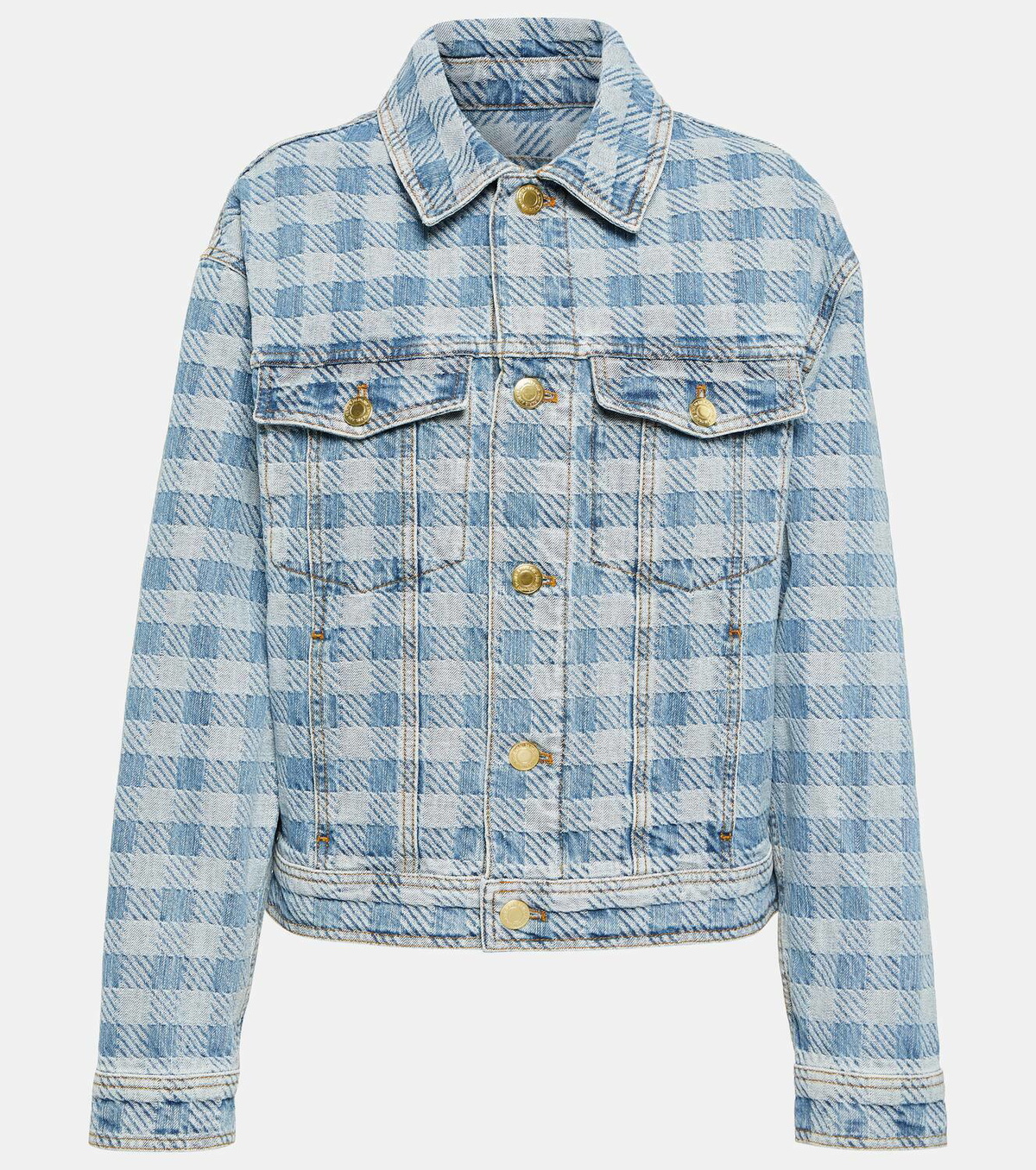 Ami Paris Checked denim jacket