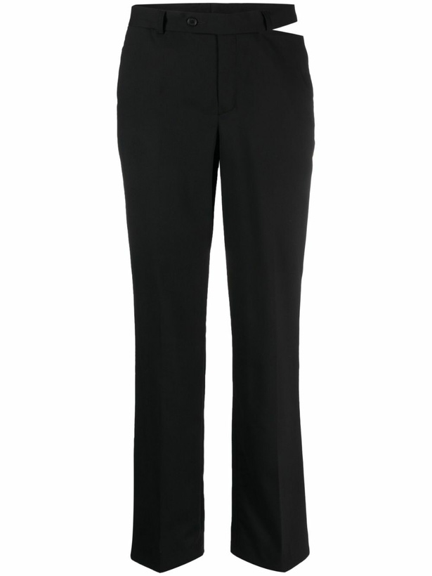 Photo: BETTTER Black Straight-Leg Wool Trousers