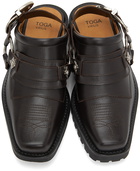 Toga Virilis Brown Leather Slip-On Loafers