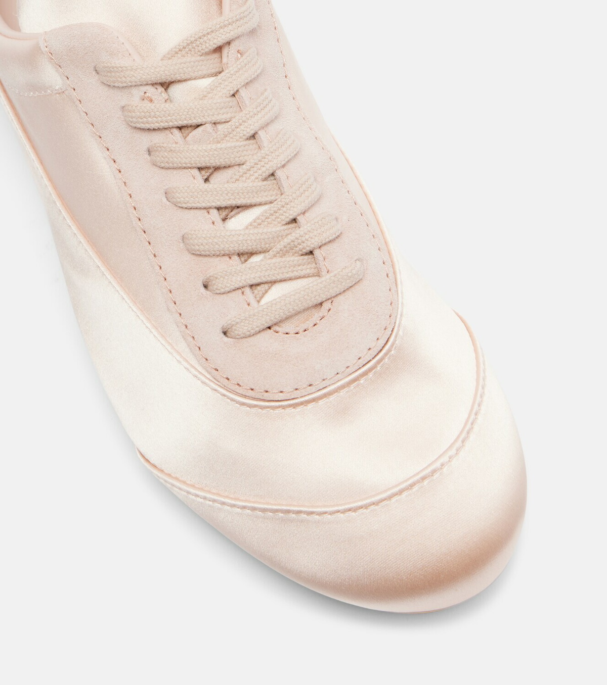 Jil Sander Floor suede-trimmed satin sneakers