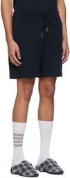 Thom Browne Navy Textured Shorts