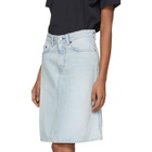 Acne Studios Bla Konst Blue Denim Shadow Skirt