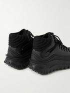 Moncler - Trailgrip Rubber-Trimmed Leather and GORE-TEX® Boots - Black