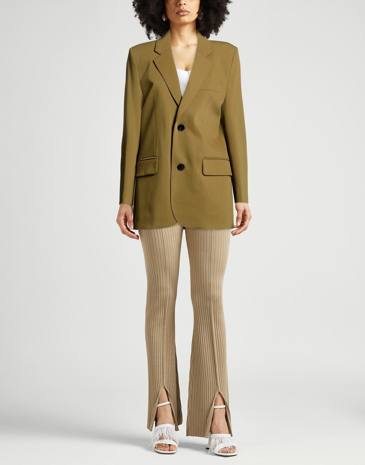 Ami Alexandre Mattiussi Womens Blazer in Khaki
