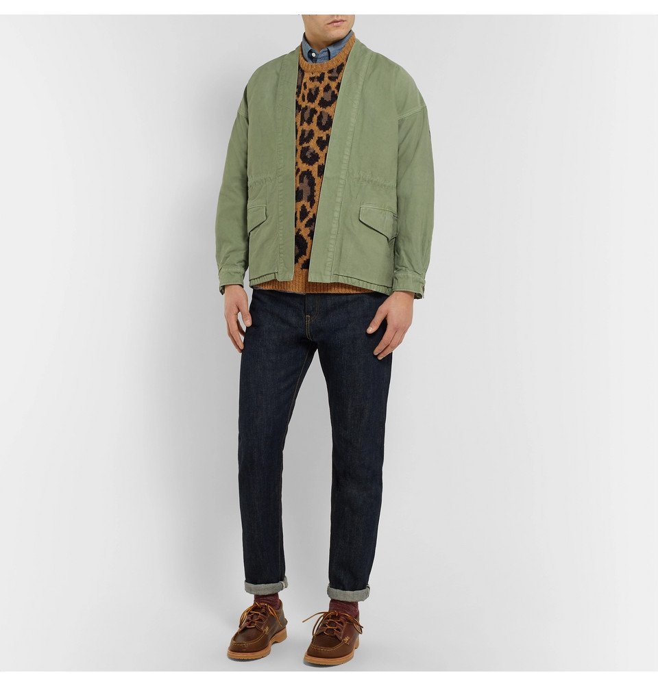 DOLCE & GABBANA Wool-blend leopard-jacquard jacket