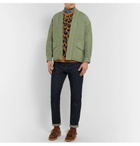 KAPITAL - Leopard-Jacquard Wool-Blend Sweater Vest - Men - Brown