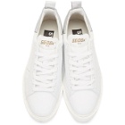 Golden Goose White and Silver Starter Sneakers