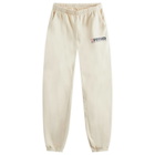 Sporty & Rich Men's Team Logo Sweat Pants in Cream/Navy
