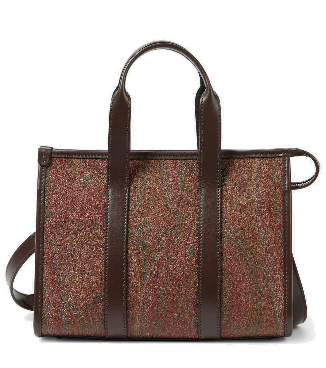 【関税&送料込】Etro Top Handle Bauletto Shoulder Bag Etro Bauletto Large paisley canvas tote bag Etro